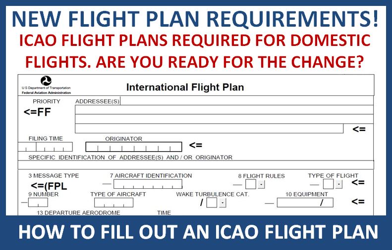 ICAO Flight Plan Instructions for Domestic Flights Flight Training